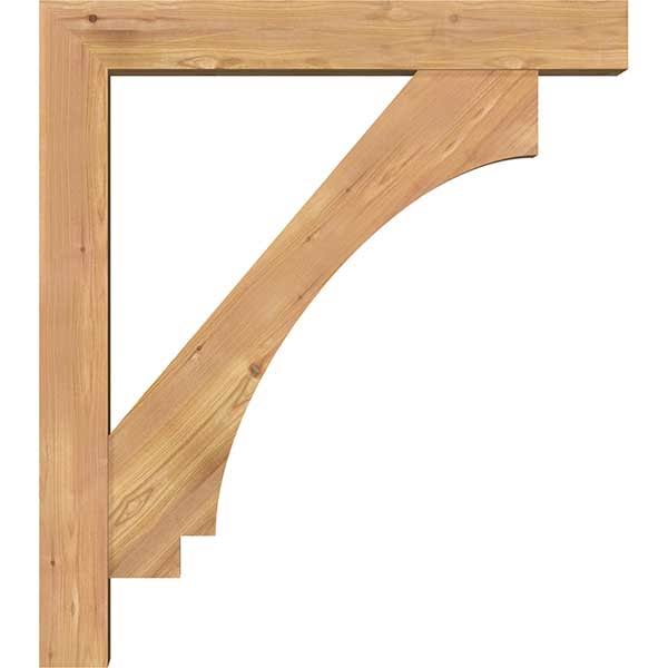 Western Red Cedar Smooth Bracket with Offset Brace B406