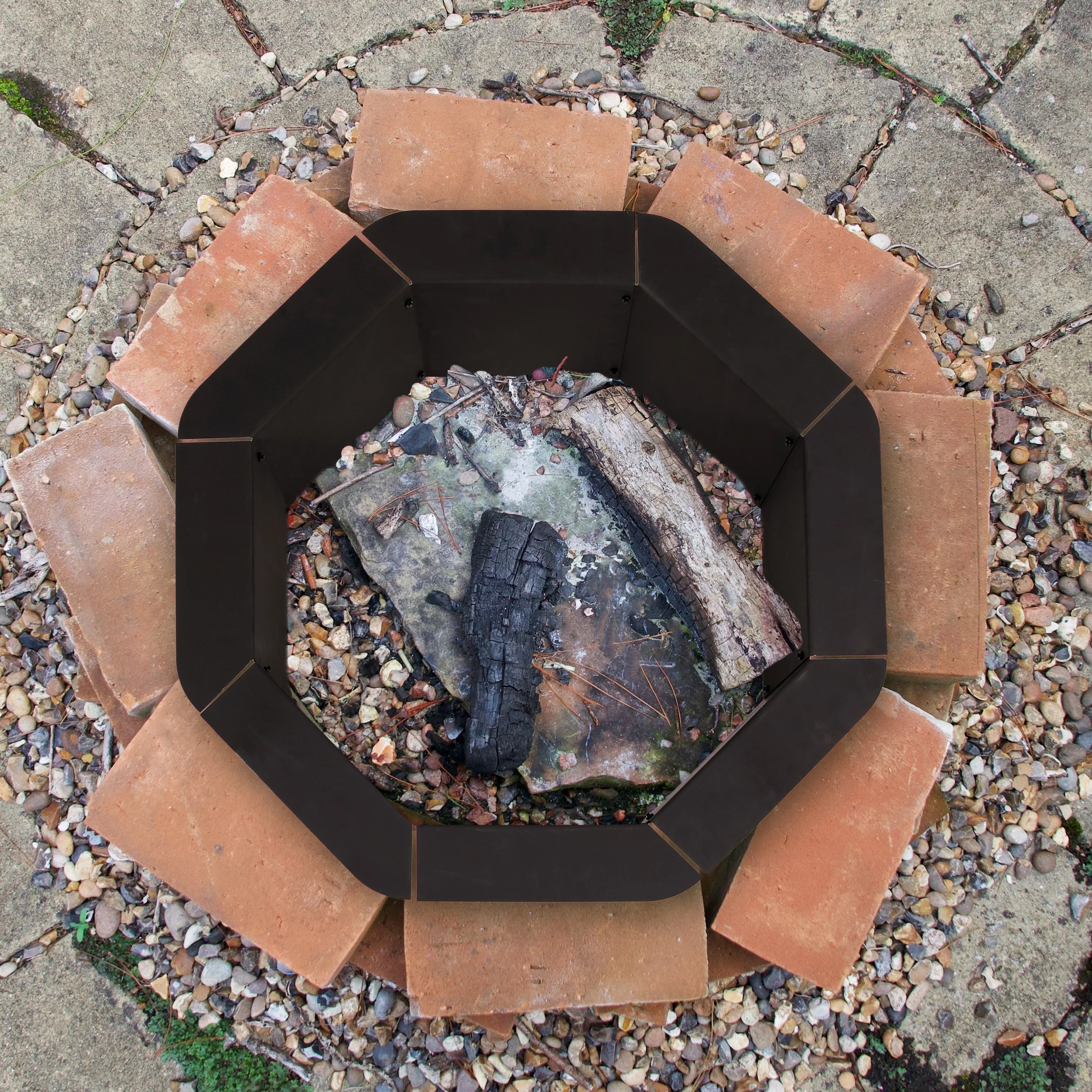 Octagon Heavy-Duty Steel Fire Pit Ring - 30" Inside Diameter N717677