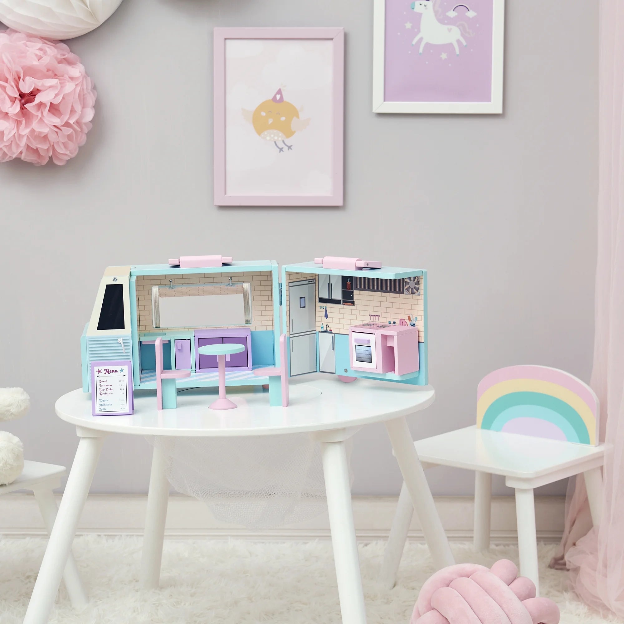 Portable Food Truck Dollhouse Set G6256