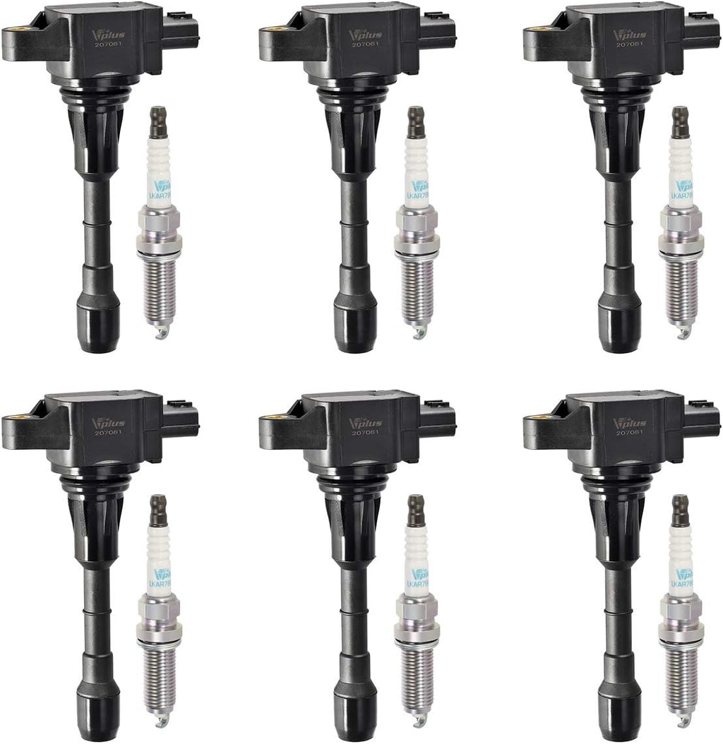 Set of 6 Ignition Coils & Spark Plugs for 3.5L V6 Q573