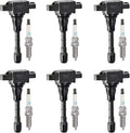 Set of 6 Ignition Coils & Spark Plugs for 3.5L V6 Q573