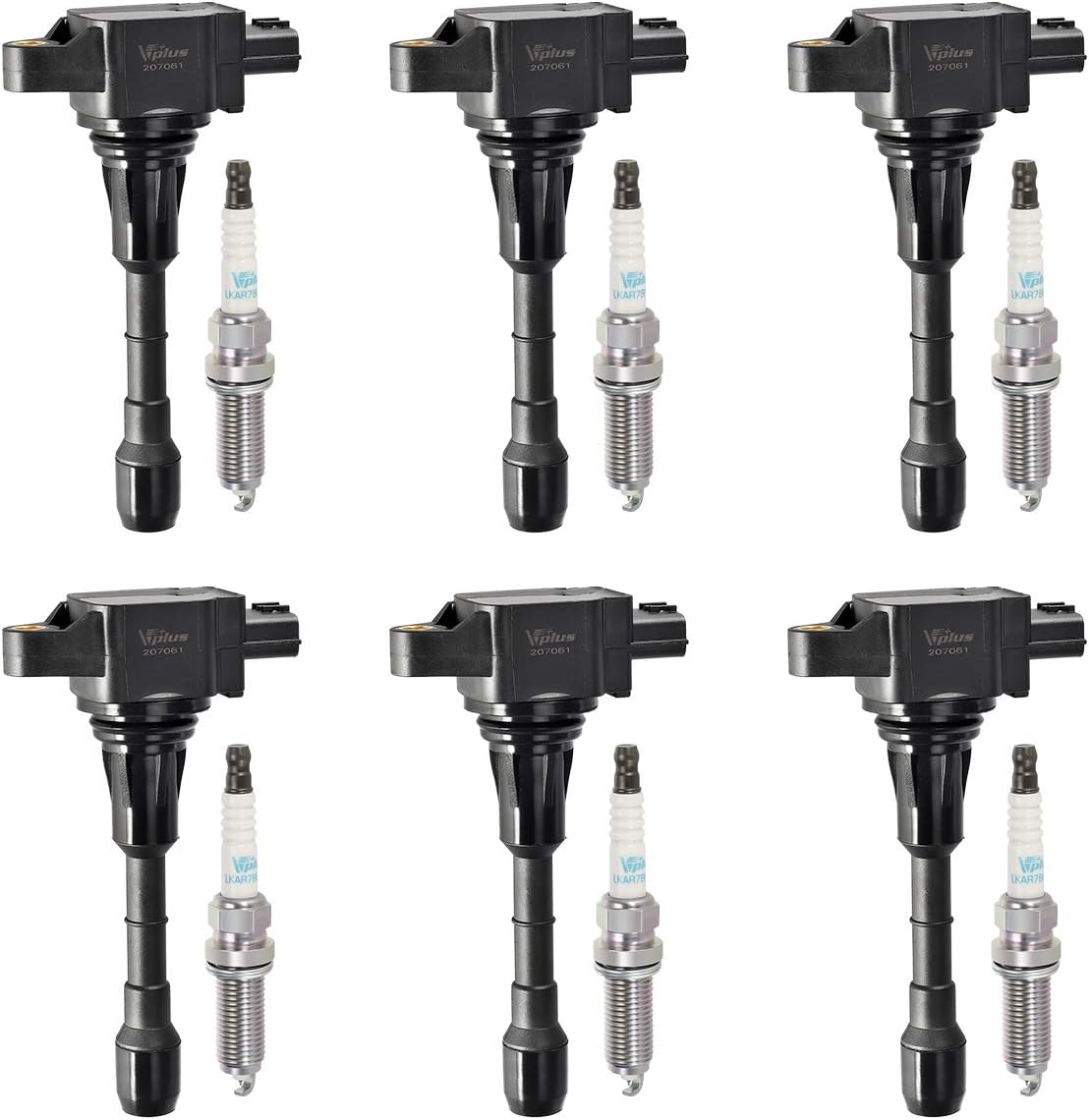 Set of 6 Ignition Coils & Spark Plugs for 3.5L V6 Q573