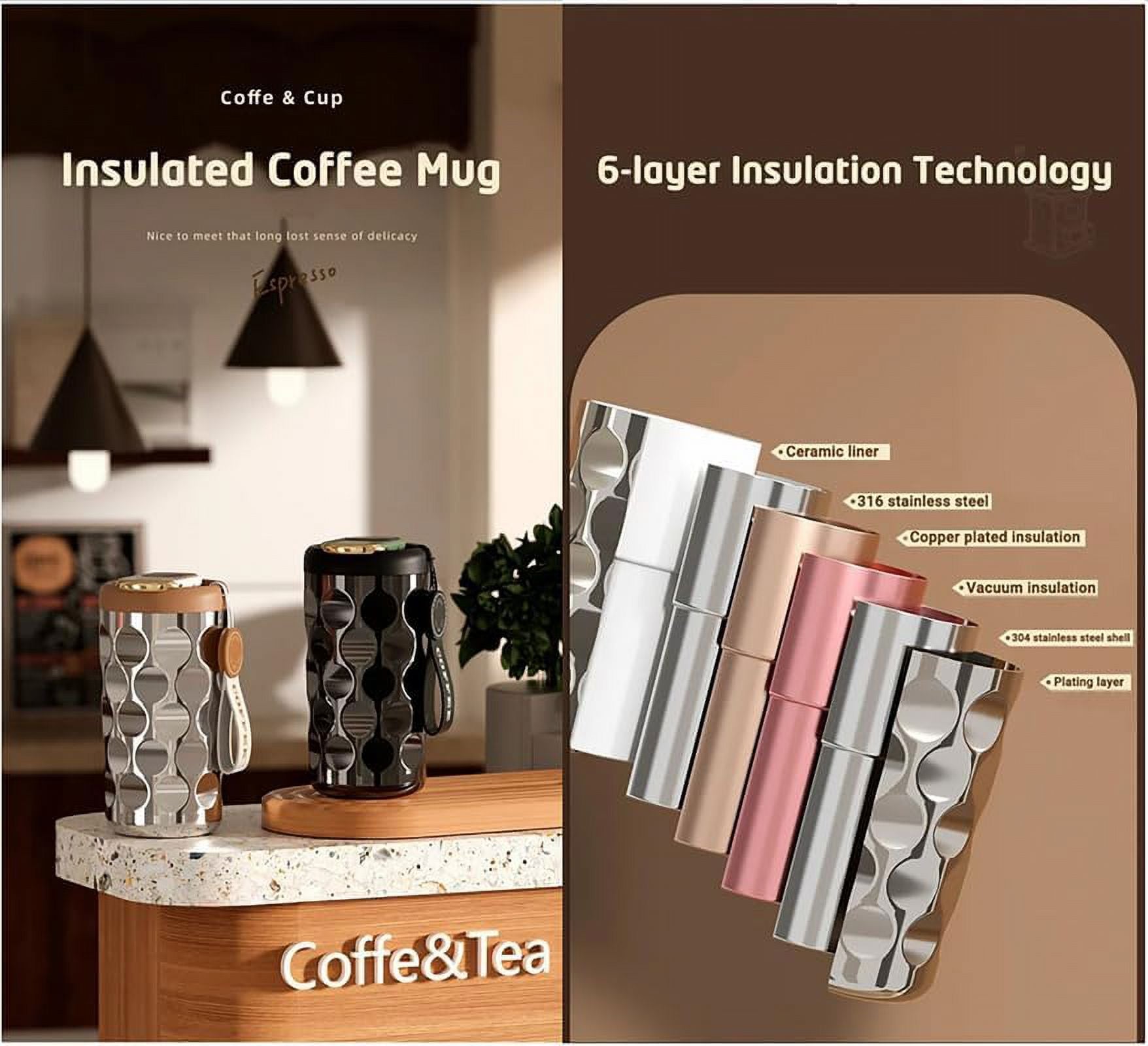 410ml 316 Stainless Steel Coffee Thermos S908