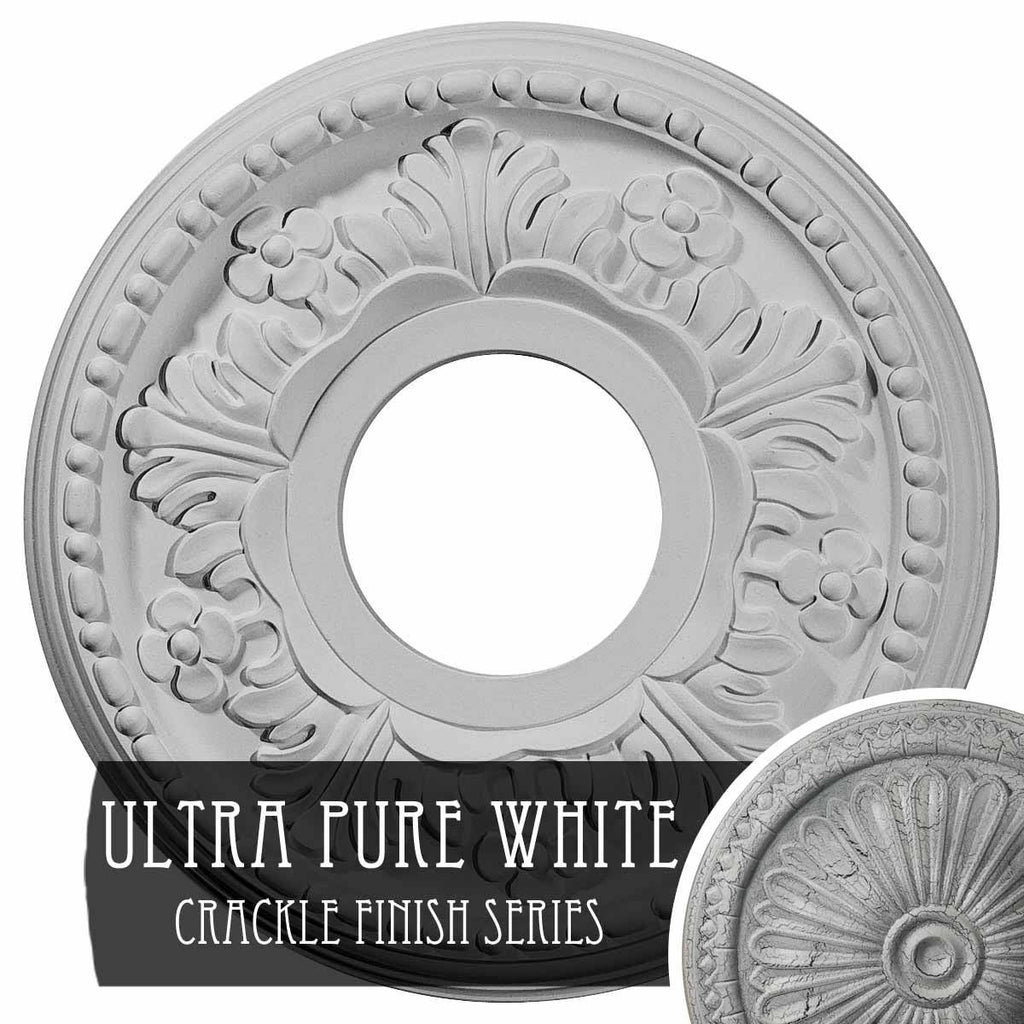 Ultra Pure White Crackle Ceiling Medallion B504924