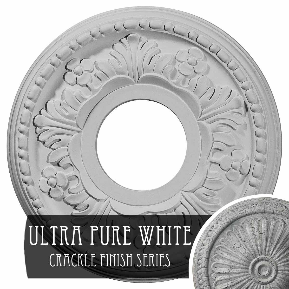 Ultra Pure White Crackle Ceiling Medallion B504924
