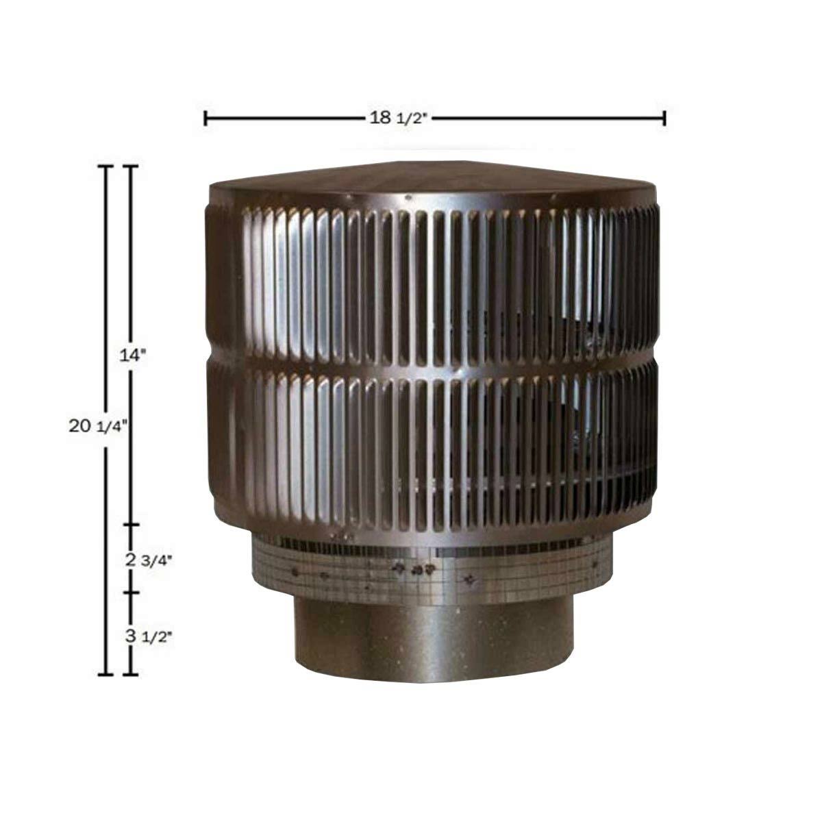 Superior Round Chimney Cap with Louvered Screen G7639