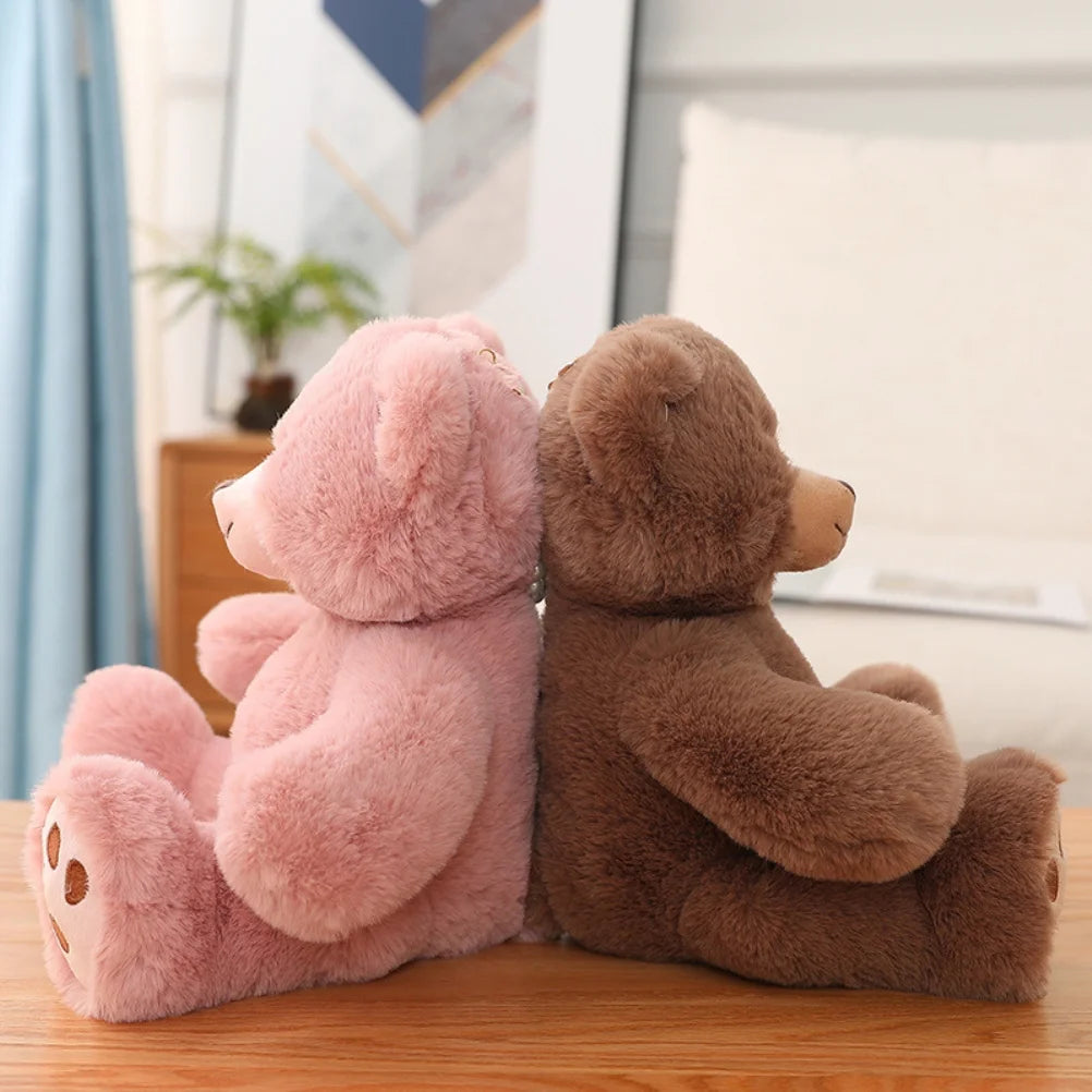 Teddy Bear Plush Toy with Pearl Chain Clasp V258794