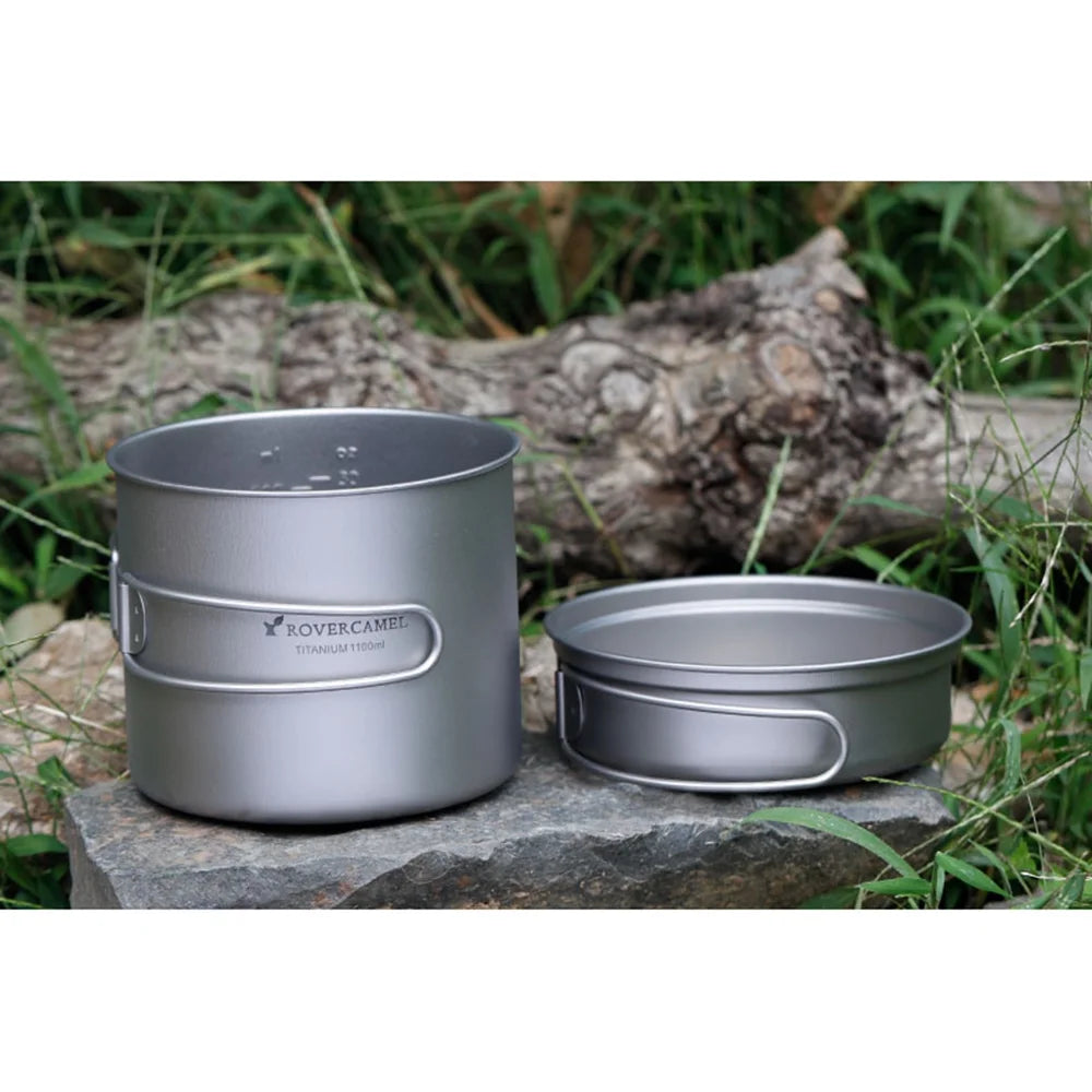 Ultralight Camping Cookware Set with Folding Handles C2372