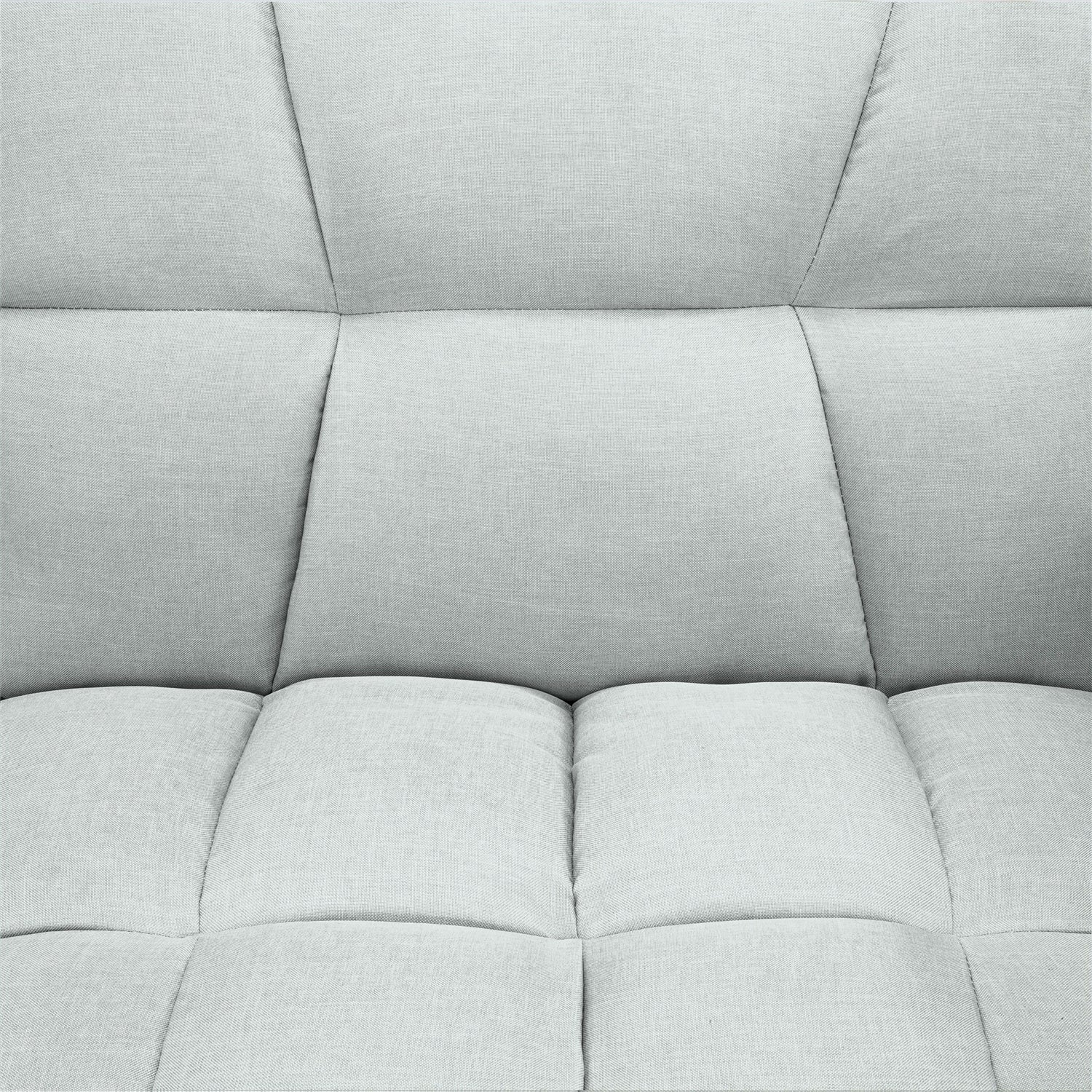 Gray Linen Convertible Futon with 2 Pillows X1724