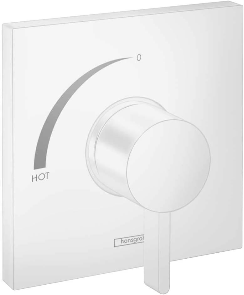 Matte White 6-inch Wide Shower Valve Trim W125842