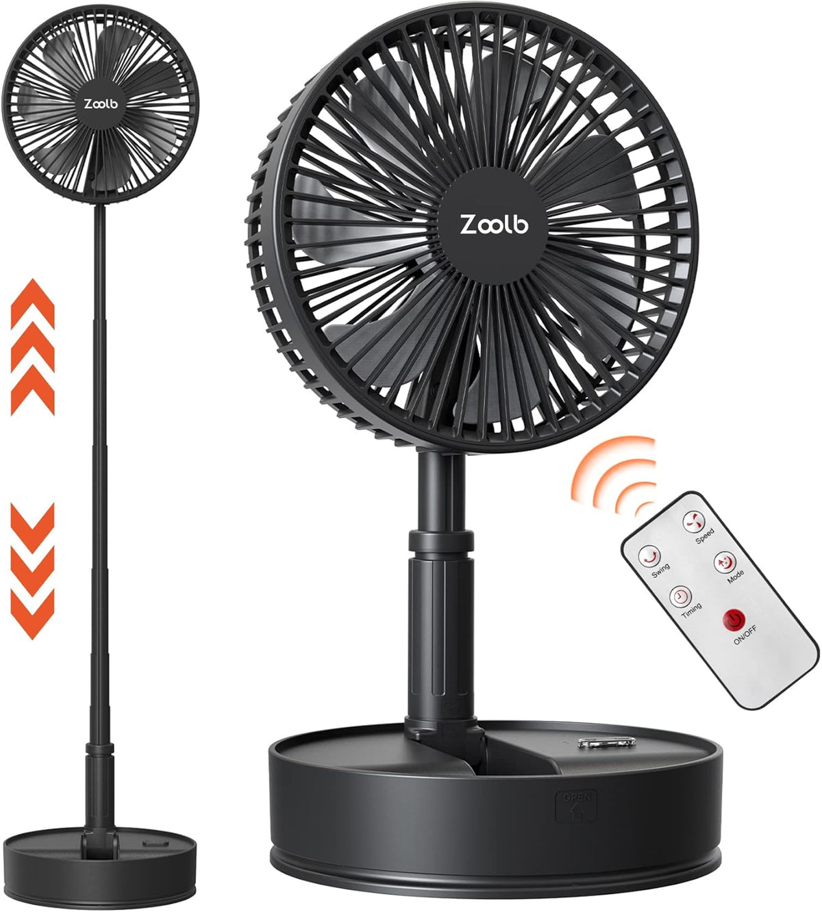 7200mAh Rechargeable Oscillating Portable Standing Fan R48252
