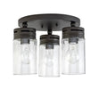 Aged Bronze Incandescent Flush Mount Light D196