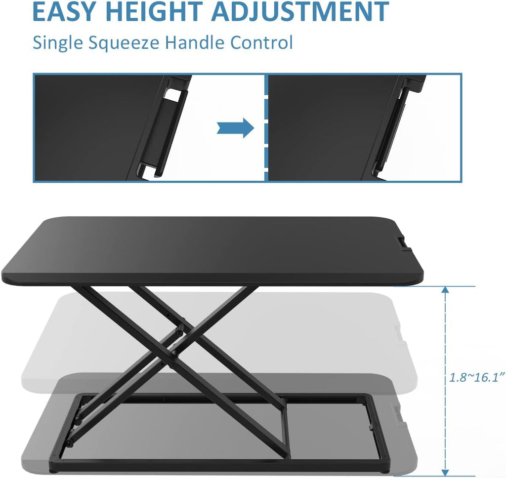 Compact Standing Desk Converter with Handle E5164