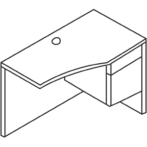 Curved Return Right Desk A638