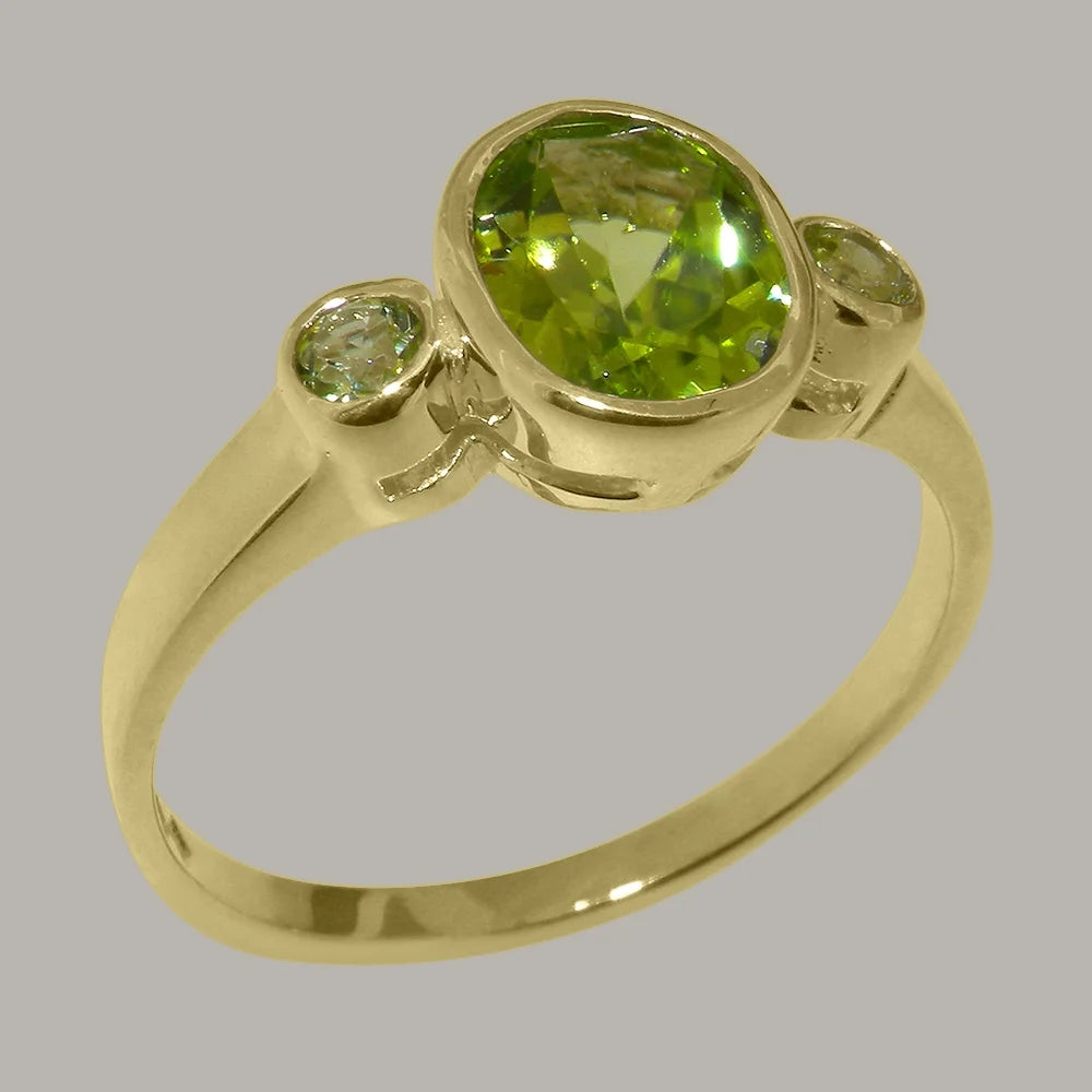 14k Yellow Gold Peridot Womens Ring R653315