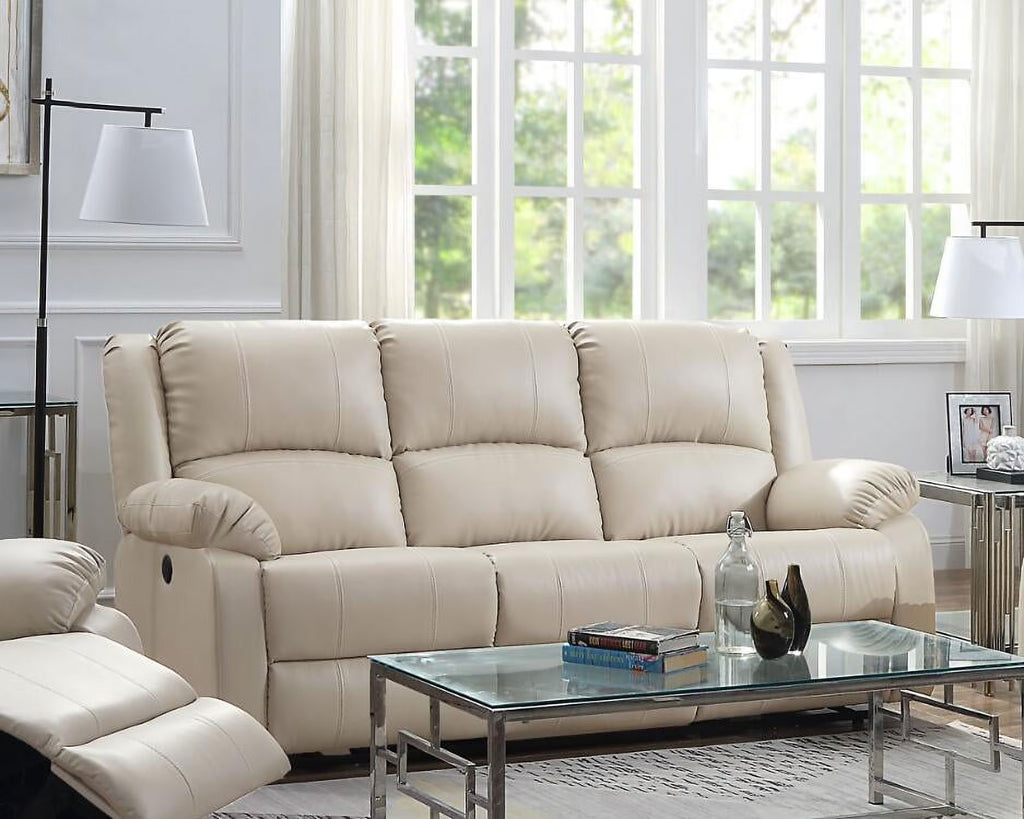 Beige PU Power Motion Sofa F54797
