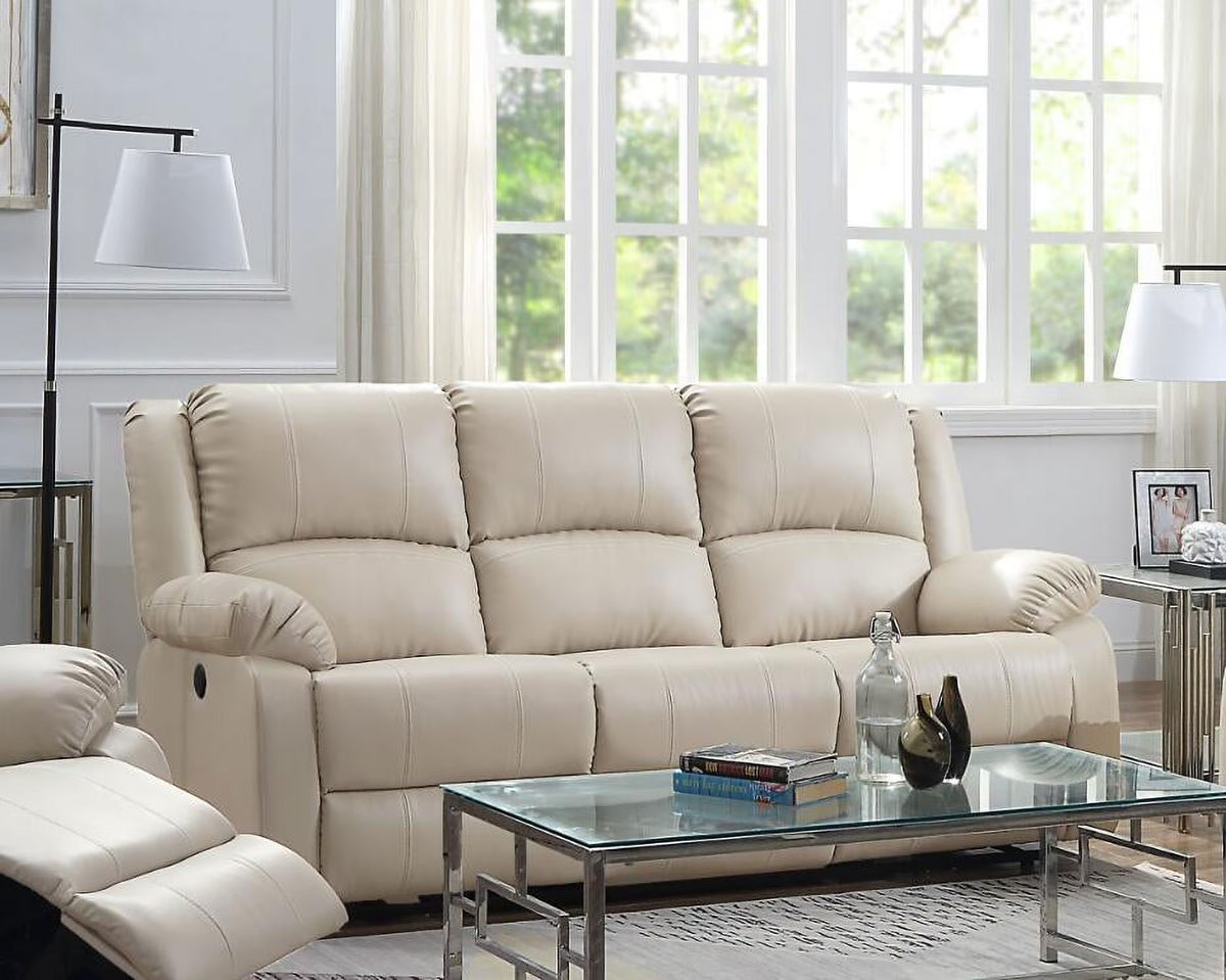 Beige PU Power Motion Sofa F54797
