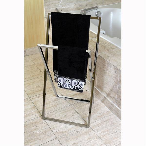 Polished Chrome Steel Construction Towel Rack O532