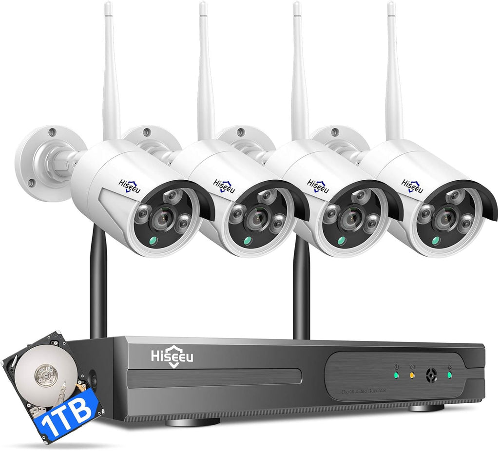 Wire-Free 3-Cam Battery Powered Wireless Security Camera System, 2K HD, Color Night Vision, 2-Way Audio, Waterproof U65295