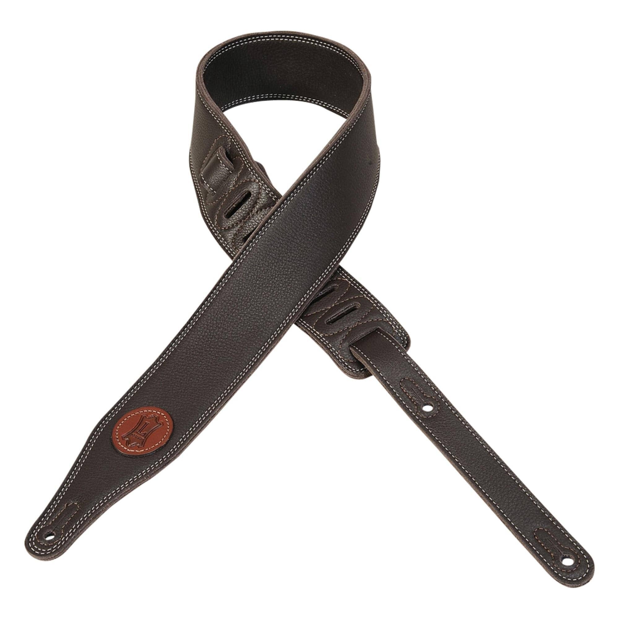 Dark Brown Leather Guitar Strap L109641
