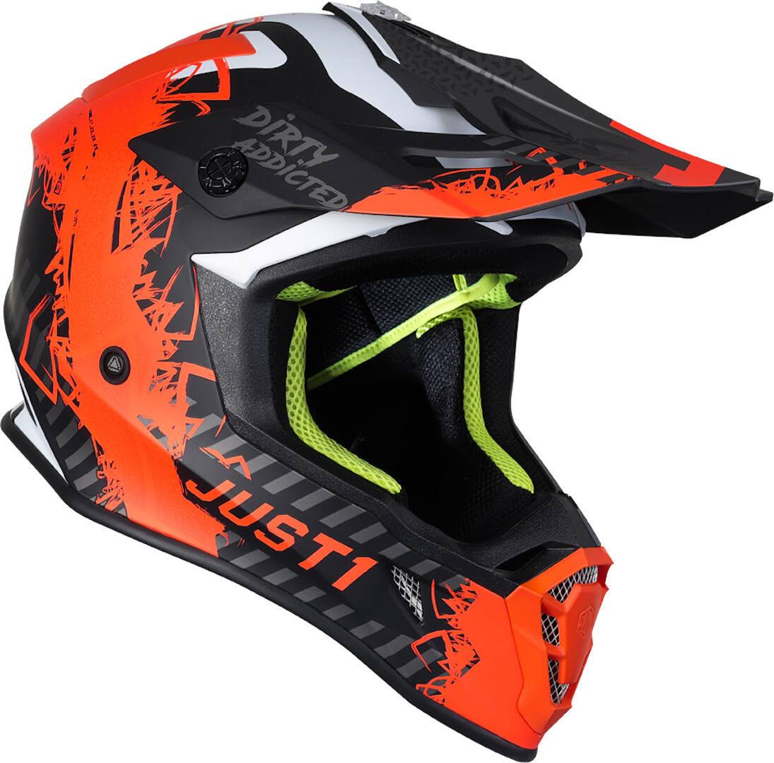 Black-Orange Motocross Helmet Y69376