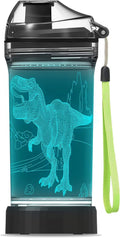Light Up Kids Water Bottle with 3D Dinosaur Design, 14 OZ Tritan BPA Free V94471