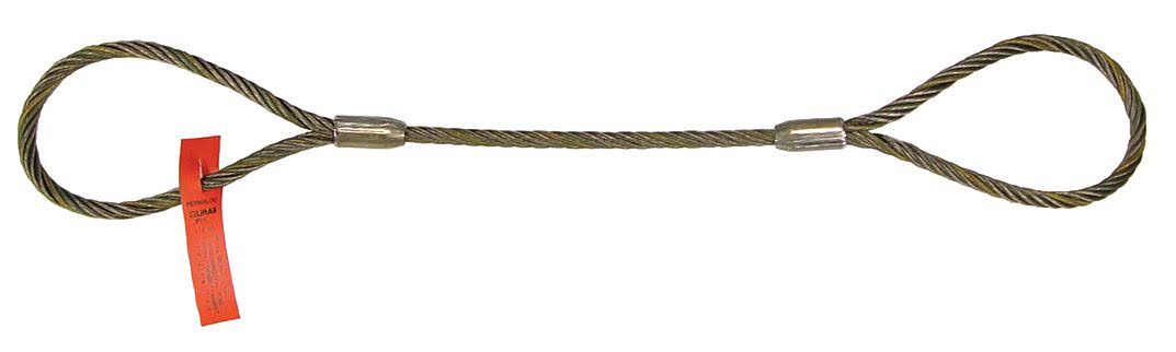 Wire Rope Sling, 19ft L, Vert Cap 19600 lb R806339