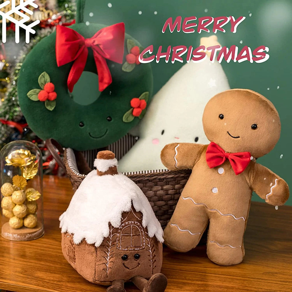Kawaii Ginger Bread Plush Toy Stuffed Cookie House Shape Cushion Pillow P11761