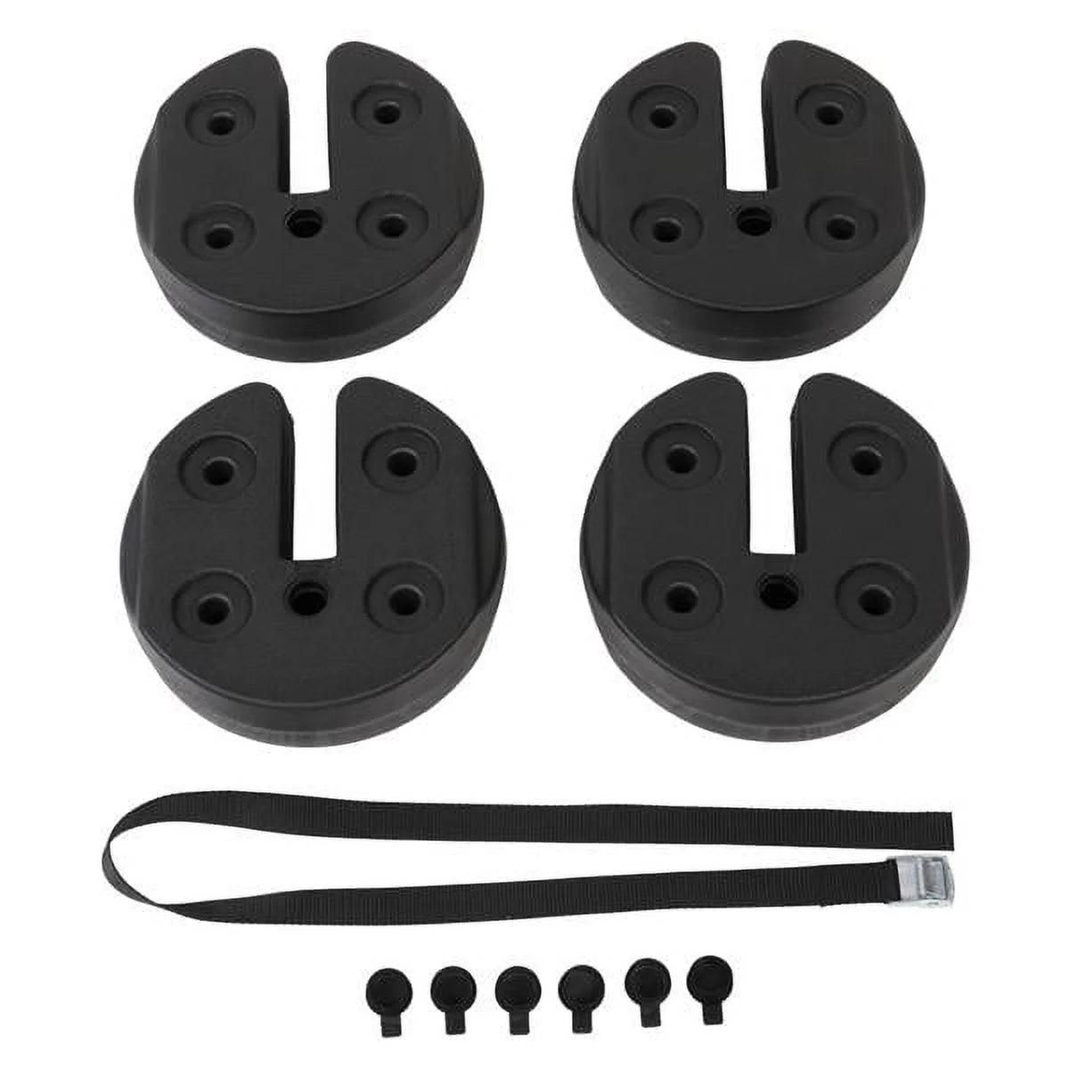 4pcs Tent Shade Canopy Water Fillable Weight Plates Black B92567