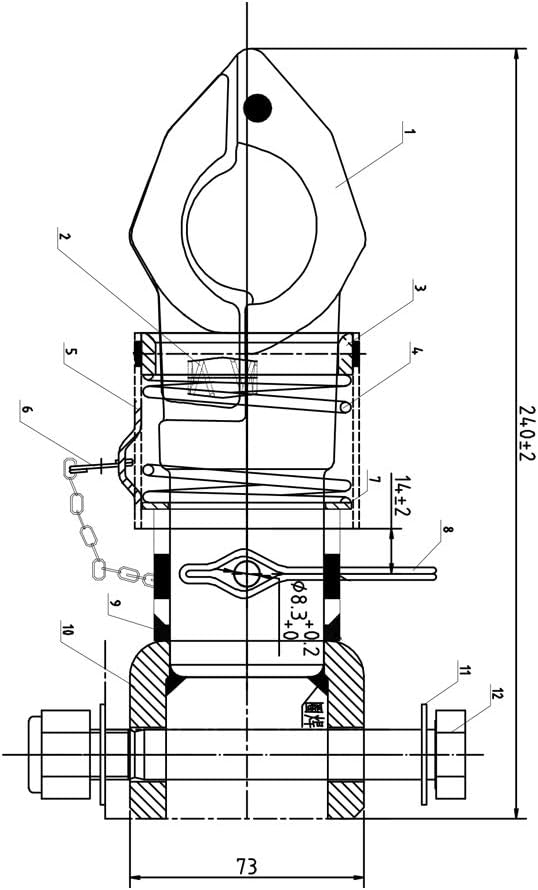2 Adjustable Trailer Coupler with Trigger Latch, 7000 lb, Pack of 2 A35156