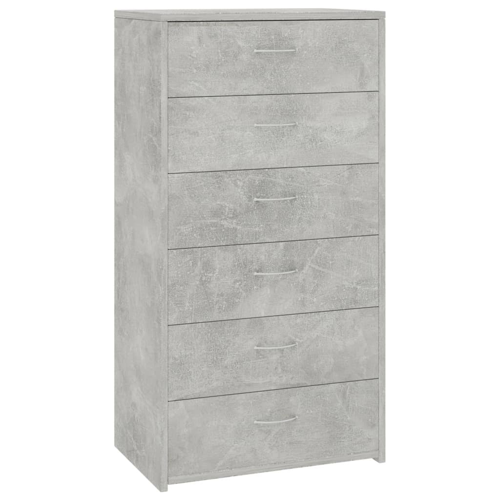 White 6 Drawer Sideboard Chipboard E313