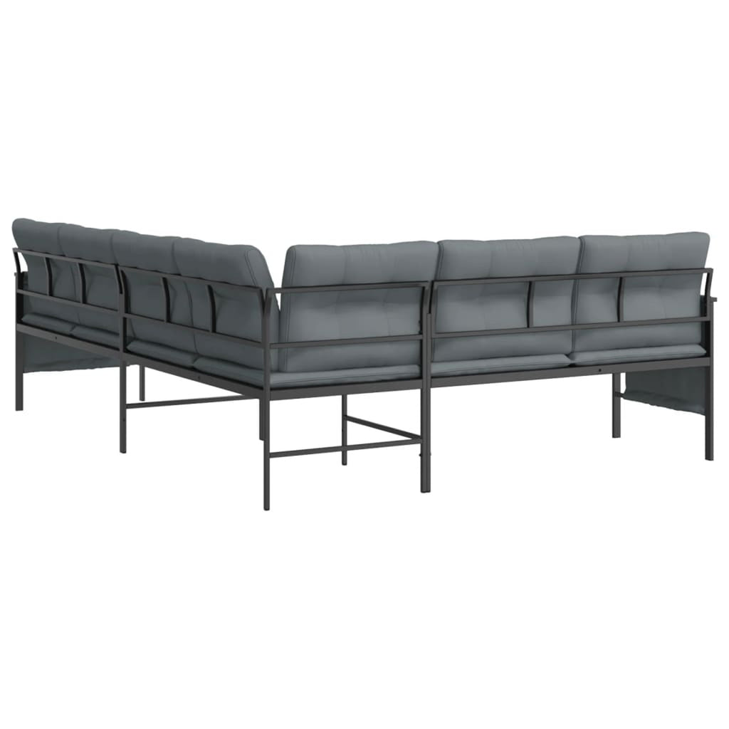Anthracite Steel and Textilene Patio Corner Sofa T928