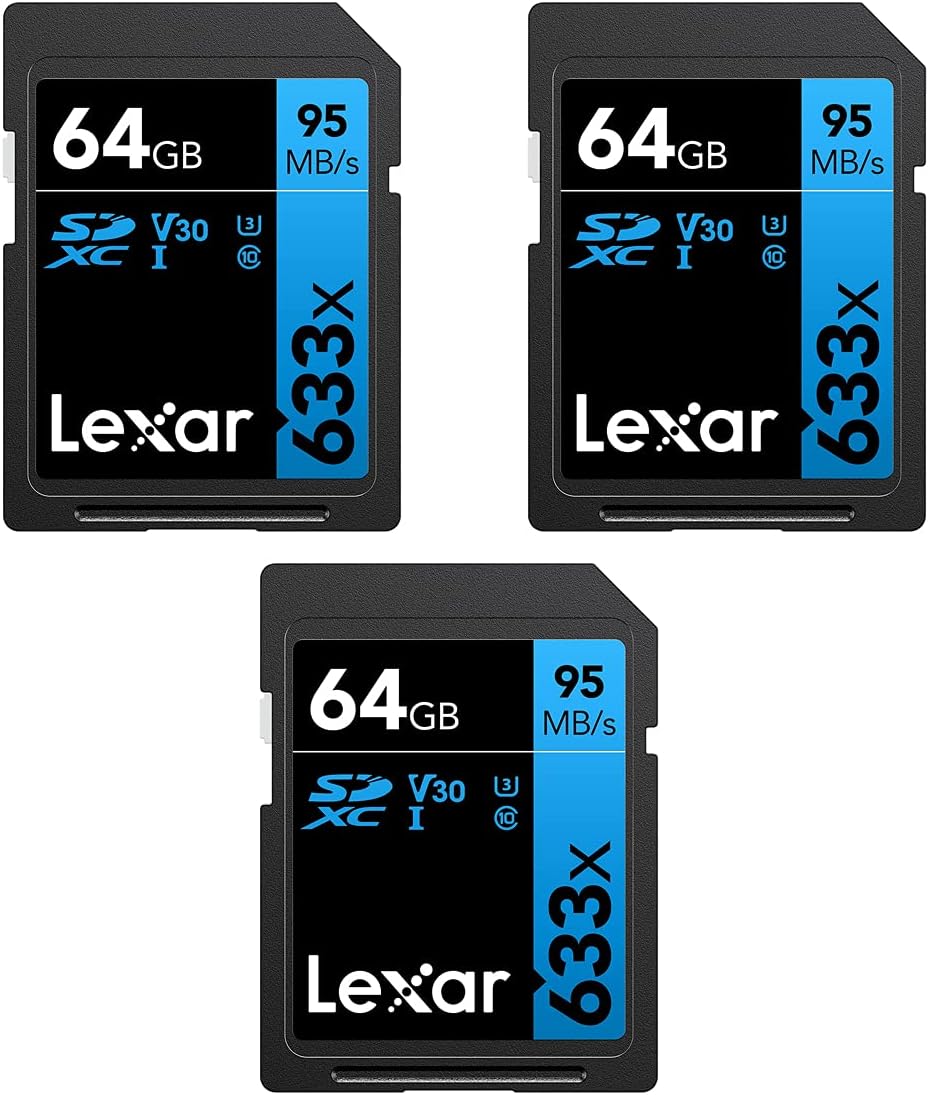 64GB SDXC Memory Card 3-Pack R593