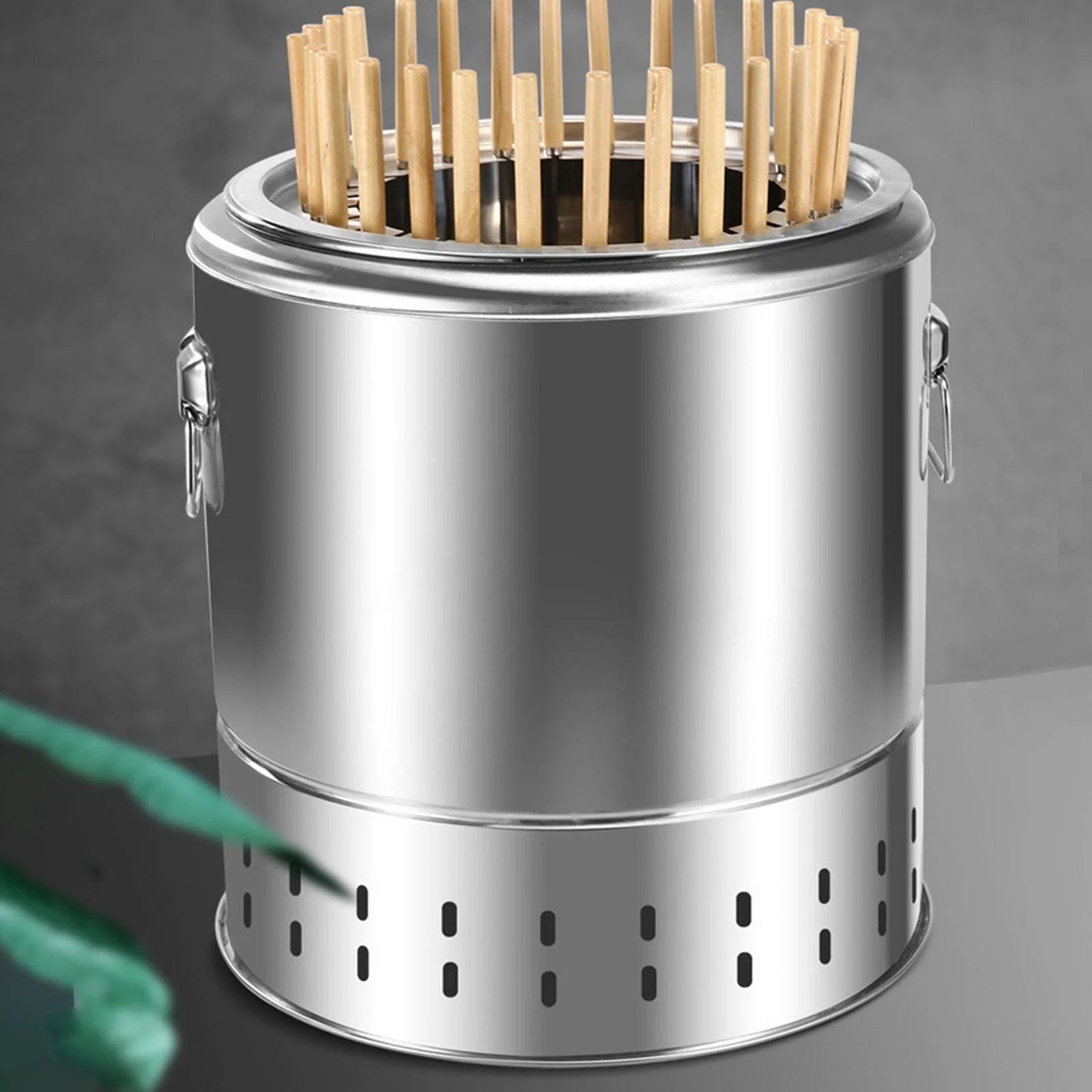Compact Windproof Steel BBQ Grill Stovetop Q62129