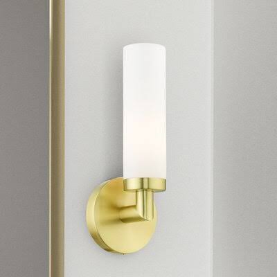 Satin Brass 1-Light Bath Sconce A912344