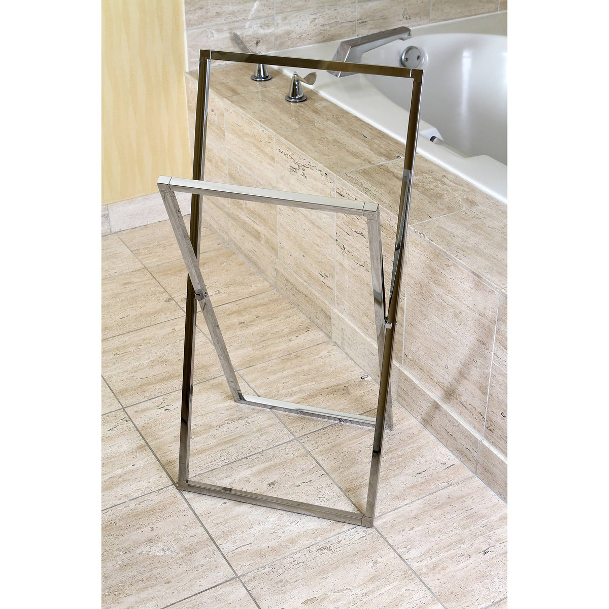 Polished Chrome Steel Construction Towel Rack O532