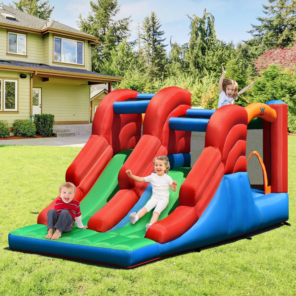 Inflatable Bounce House 3-in-1 Dual Slides Jumping Castle B941