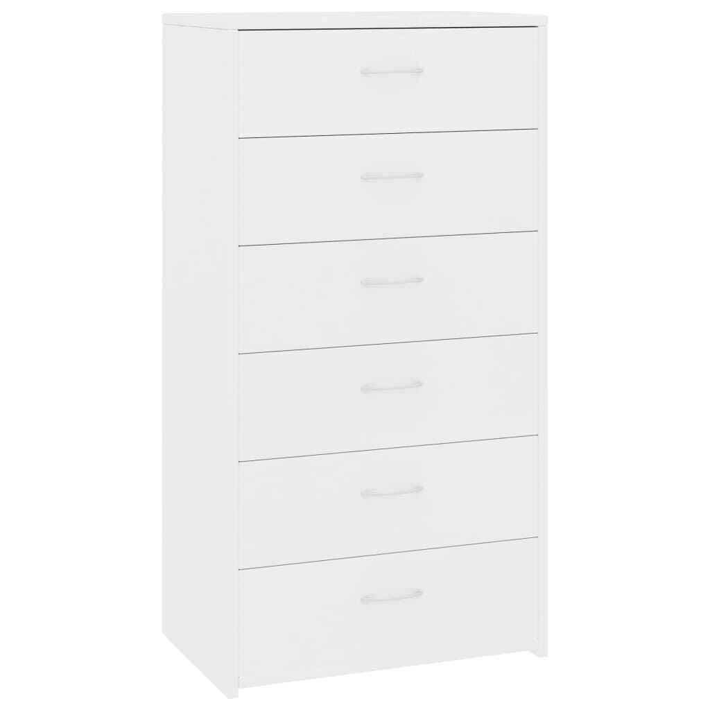 White 6 Drawer Sideboard Chipboard E313