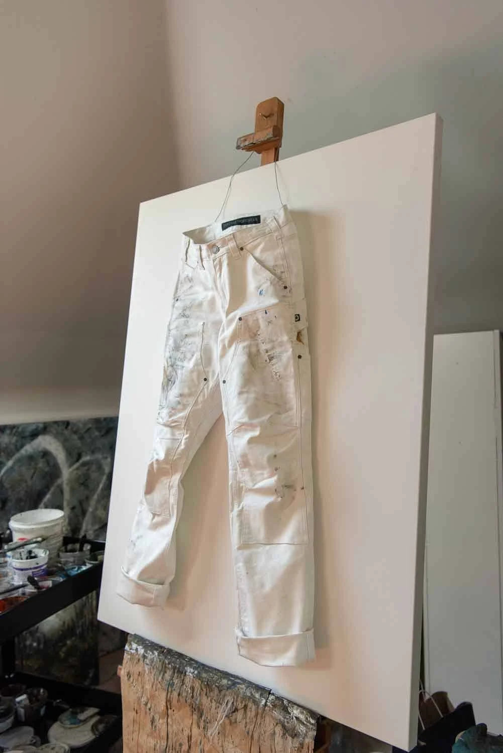 White Canvas Taskpant F3602