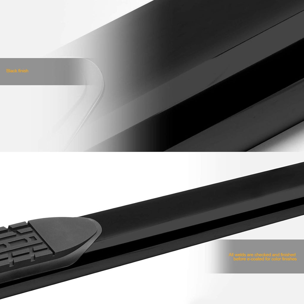 4 Oval Side Step Nerf Bars Black A9700
