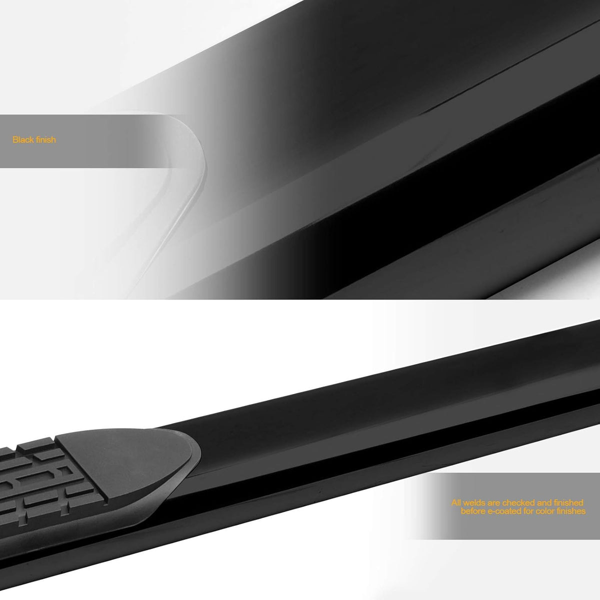 4 Oval Side Step Nerf Bars Black A9700