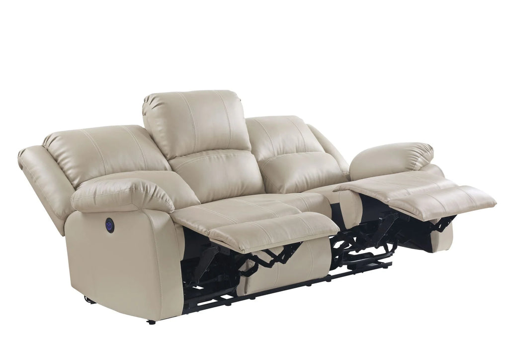 Beige PU Power Motion Sofa F54797