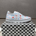 Vans Men's White Graphic Low-Top Sneakers